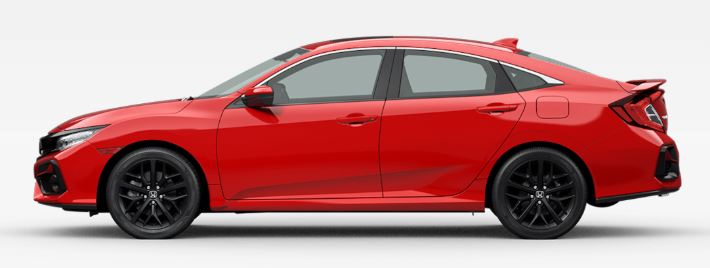 2020 Honda Civic Si in Rallye Red