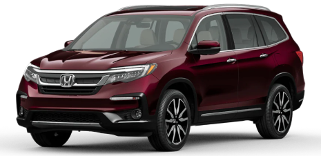 2021 Honda Pilot in Deep Scarlet Pearl 