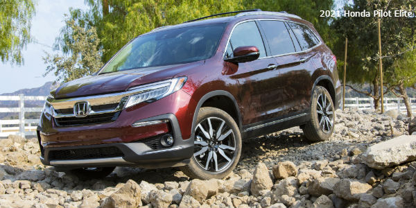 Maroon 2021 Honda Pilot Elite