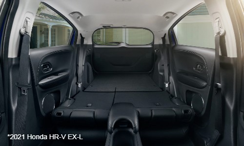 Rear seats down in 2021 Honda HR-V EX-L